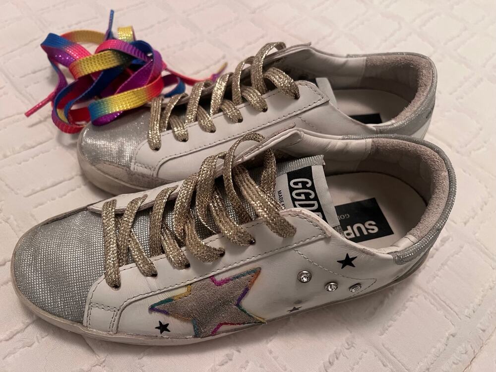 Authentic Custom Golden Goose Superstar Sneaker GGDB Size 36